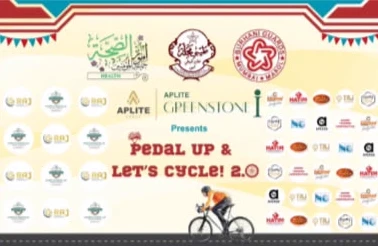Pedal Up & Let's Cycle 2.0 sponsor board
